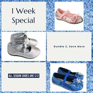 All Sparkly Kids Shoes are $12